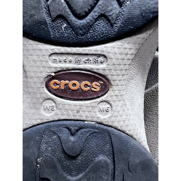 Crocs Mens Khaki Outdoor Sandals With Adjustable Lace women size 8 mens size 6 - Picture 7 of 9